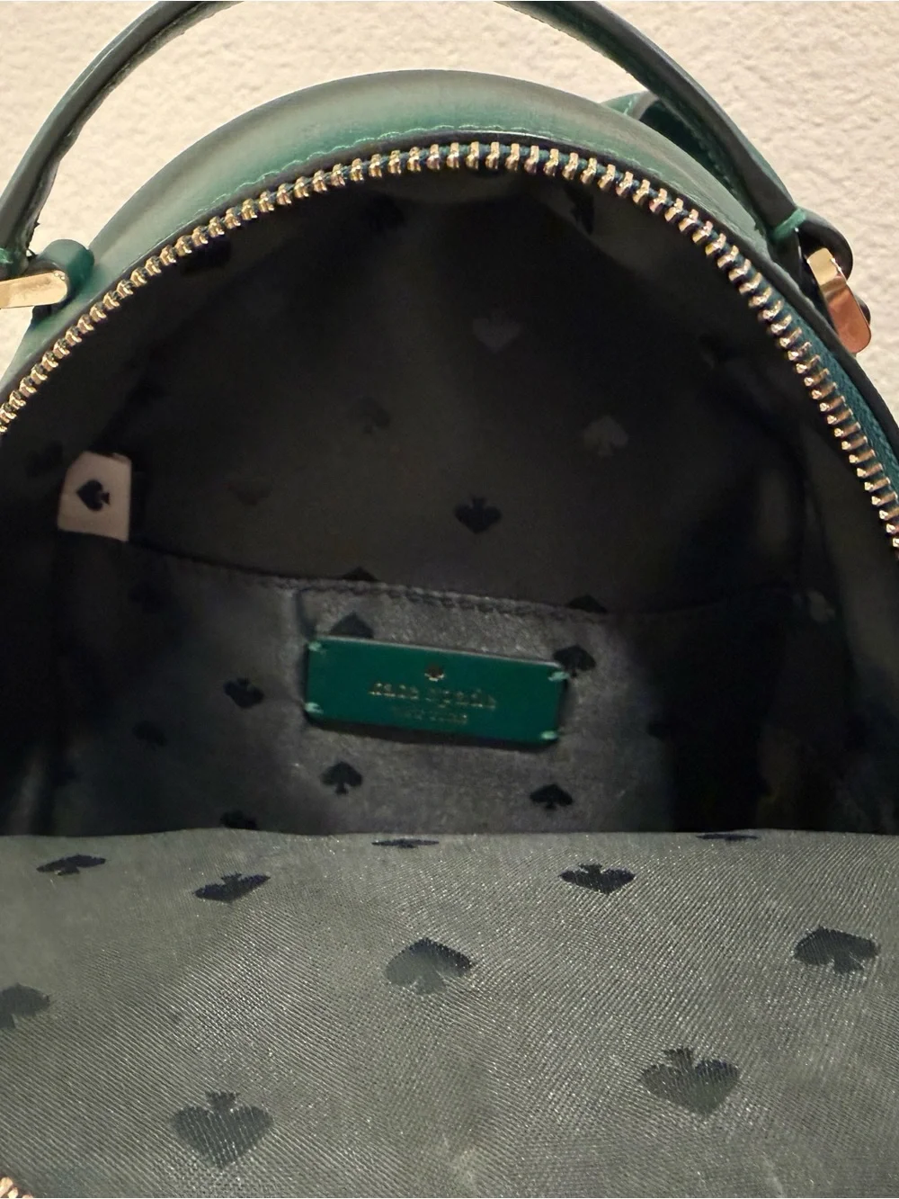 kate spade Emerald Green Saffiano Mini Backpack Crossbody